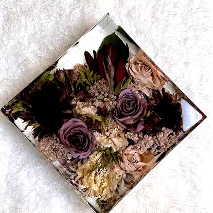 8in Resin Floral Block