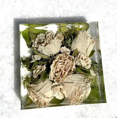 12x12 Resin Floral Block
