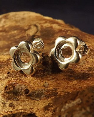 Chunky Flower Studs For 6mm Setting