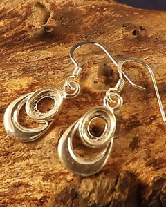 Silver Drop Earrings For 7x5 Stone