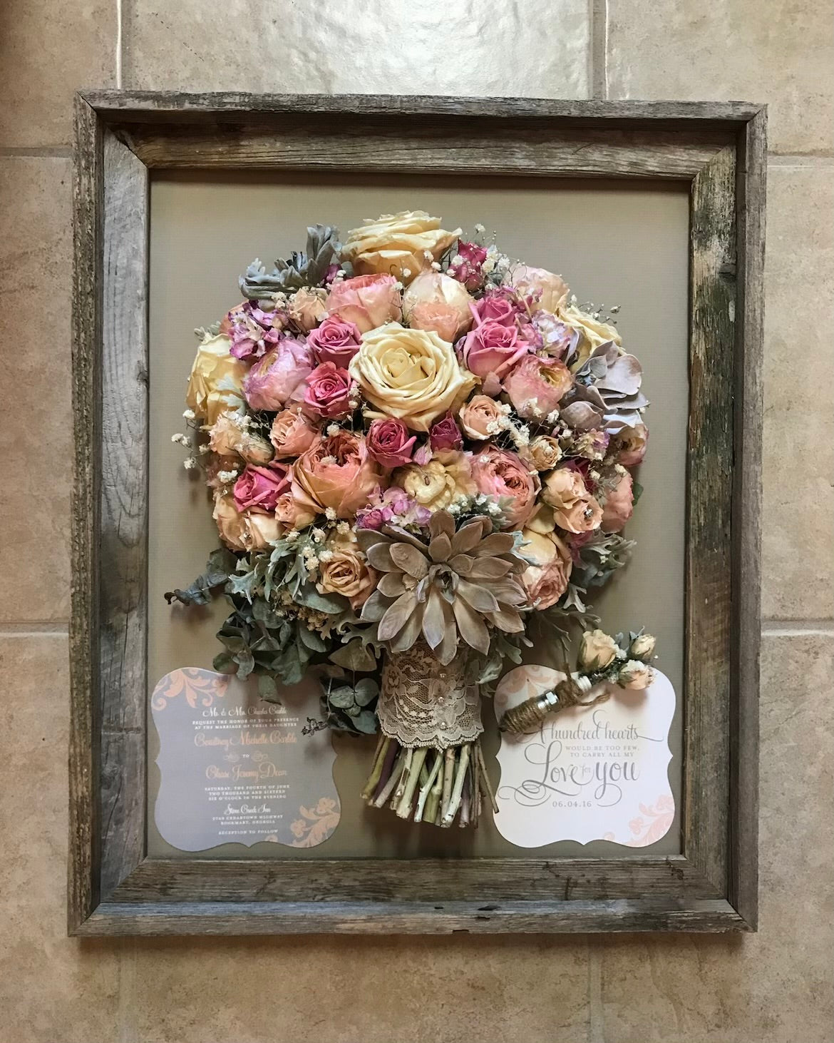 Custom Framed Bouquets