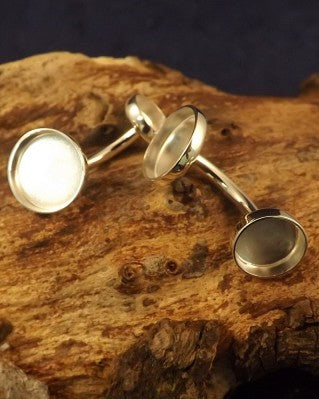 Two Stone Cuffling Setting For Cabochons or resin