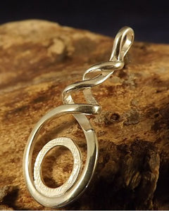 Silver Twisted Pendant Setting 10mm