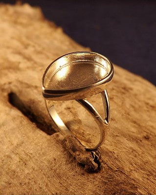 Ring Mount For Teardrop 12X17 Stone Or Resin