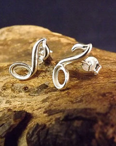 Silver Music Note Earring To Fit 6x4 Stone