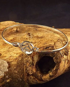 Silver Bangle For 10mm Cabochon