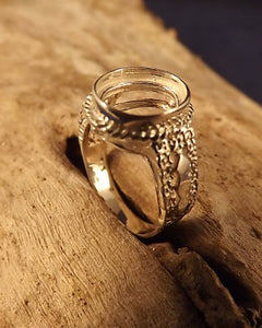 Silver Ring Finding For Setting For 10x8 Stone