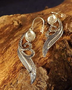 Silver Antique Finish Drop Earrings For Setting 8x6 Stone