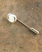 Silver Plain Edge Tie Pin For Setting 10x8 Gemstone