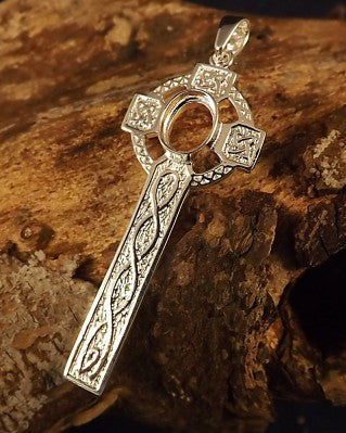 Silver Unset Celtic Cross. Without Stones