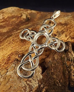 Unset Silver Cross 10x8 For Cabochons