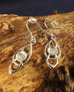 Silver Celtic Earrings For 4mm Cabochon