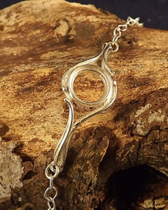 Silver Chain Bracelet Setting For 10mm Cabochon