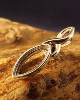 Unset silver marquise pendant mount for 14x7